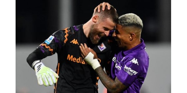 David de Gea won de prijs voor beste speler van de wedstrijd in ACF Fiorentina